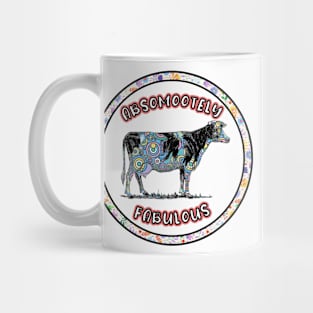 Absomootely fabulous cow floral pink and flowery Mug